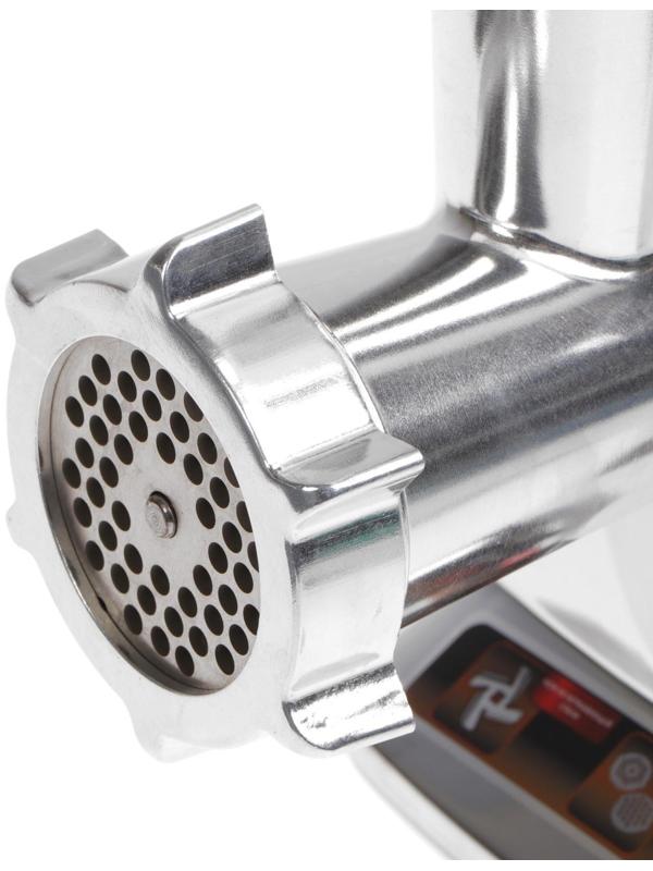 Мясорубка Sakura SA-6419BK, 2000 Вт, 2 кг/мин, реверс, серибристо-чёрная