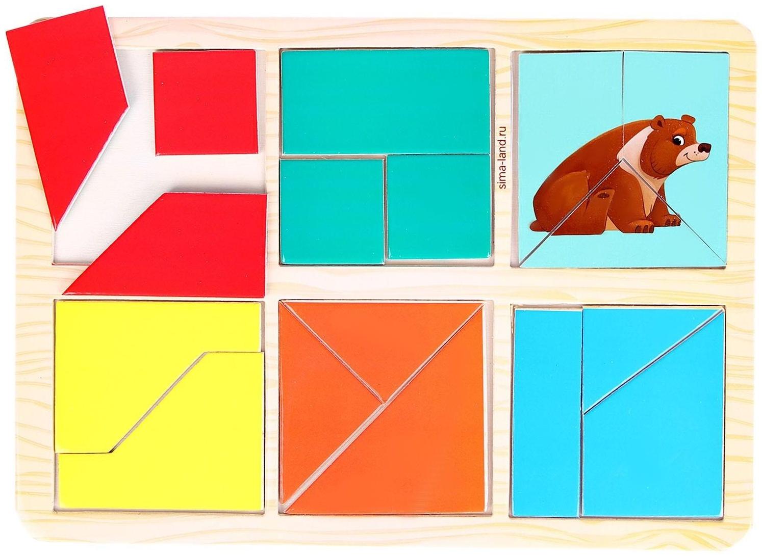 Квадраты Никитина «Изучаем животных леса»