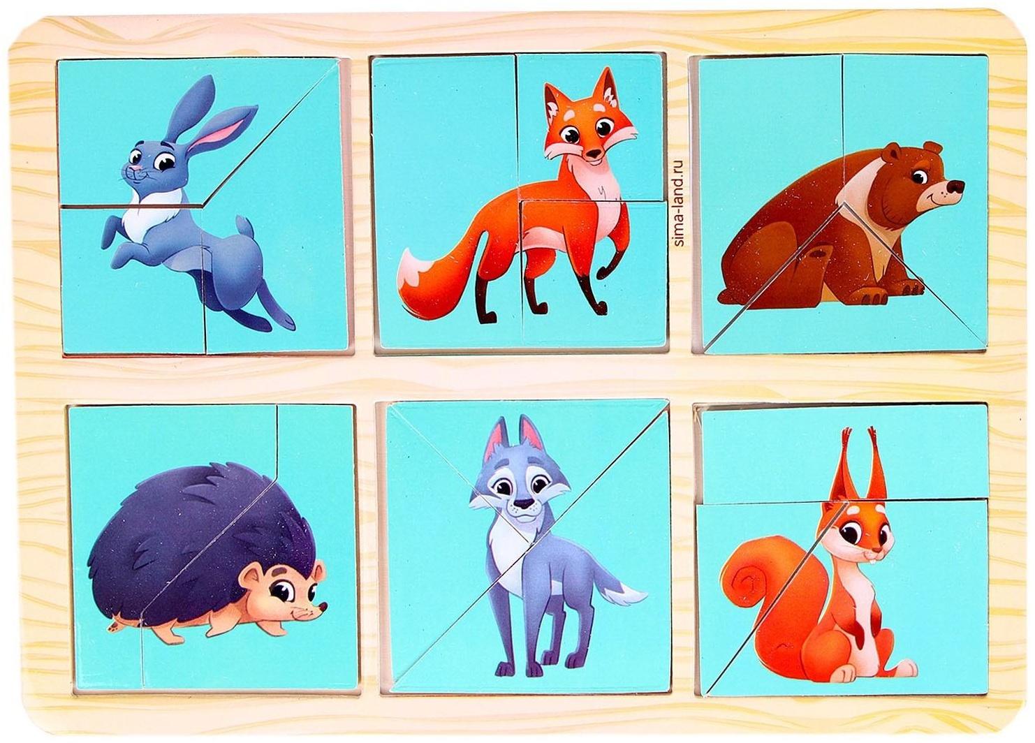 Квадраты Никитина «Изучаем животных леса»