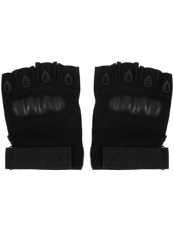 Перчатки тактические, без пальцев, размер XL, цвет чёрный