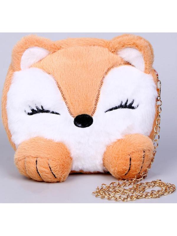Сумка детская меховая «Лисенок», 15,5х12,7х4 см
