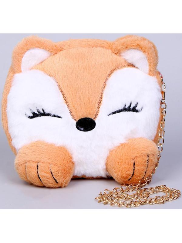 Сумка детская меховая «Лисенок», 15,5х12,7х4 см