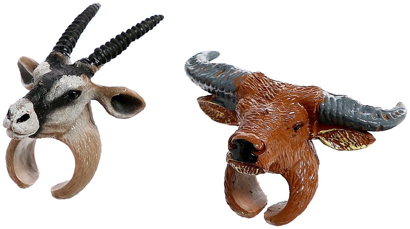 Набор колец-животных «Дикая природа», 2 шт., МИКС