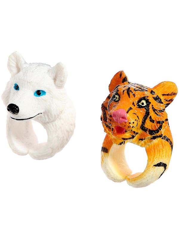 Набор колец-животных «Дикая природа», 2 шт., МИКС
