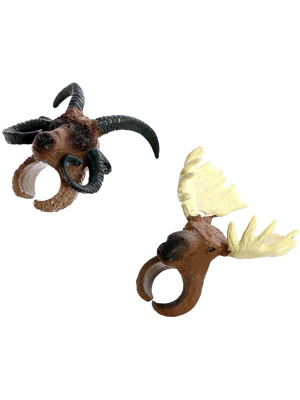 Набор колец-животных «Дикая природа», 2 шт., МИКС