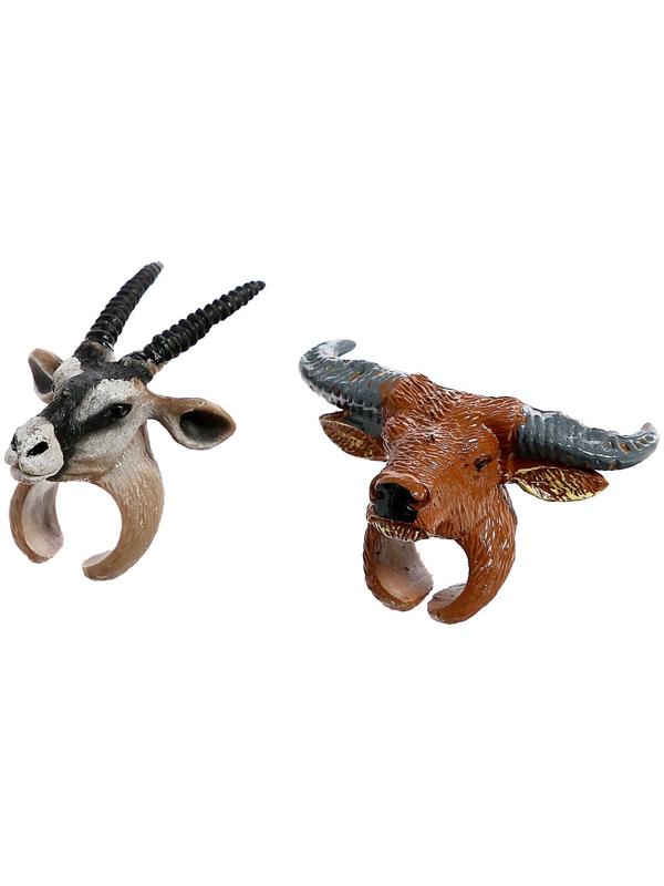 Набор колец-животных «Дикая природа», 2 шт., МИКС