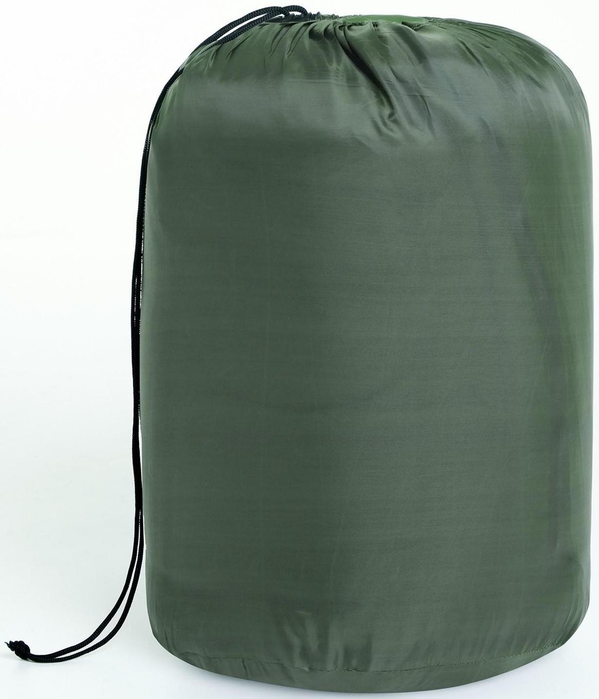 Спальный мешок туристический, 220 х 75 см, до -20 градусов, 700 г/м2, болотный