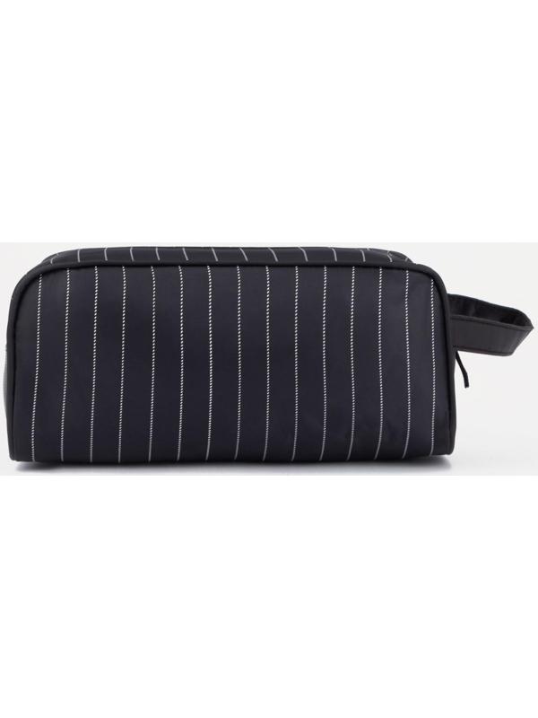 Косметичка на молнии, наружный карман, цвет чёрный