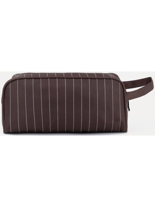 Косметичка на молнии, наружный карман, цвет коричневый