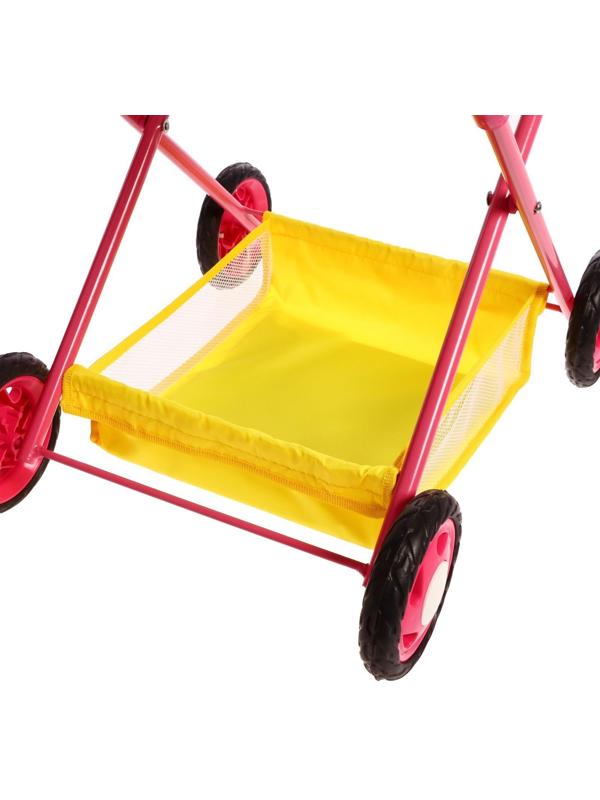 Коляска кукольная №4, цвет сине-жёлтый