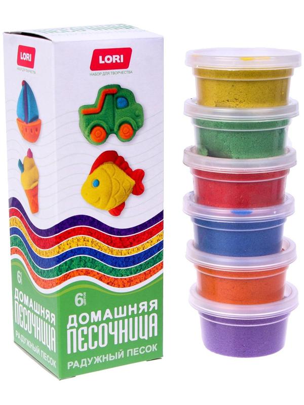 Радужный песок, 6 цветов по 80 г