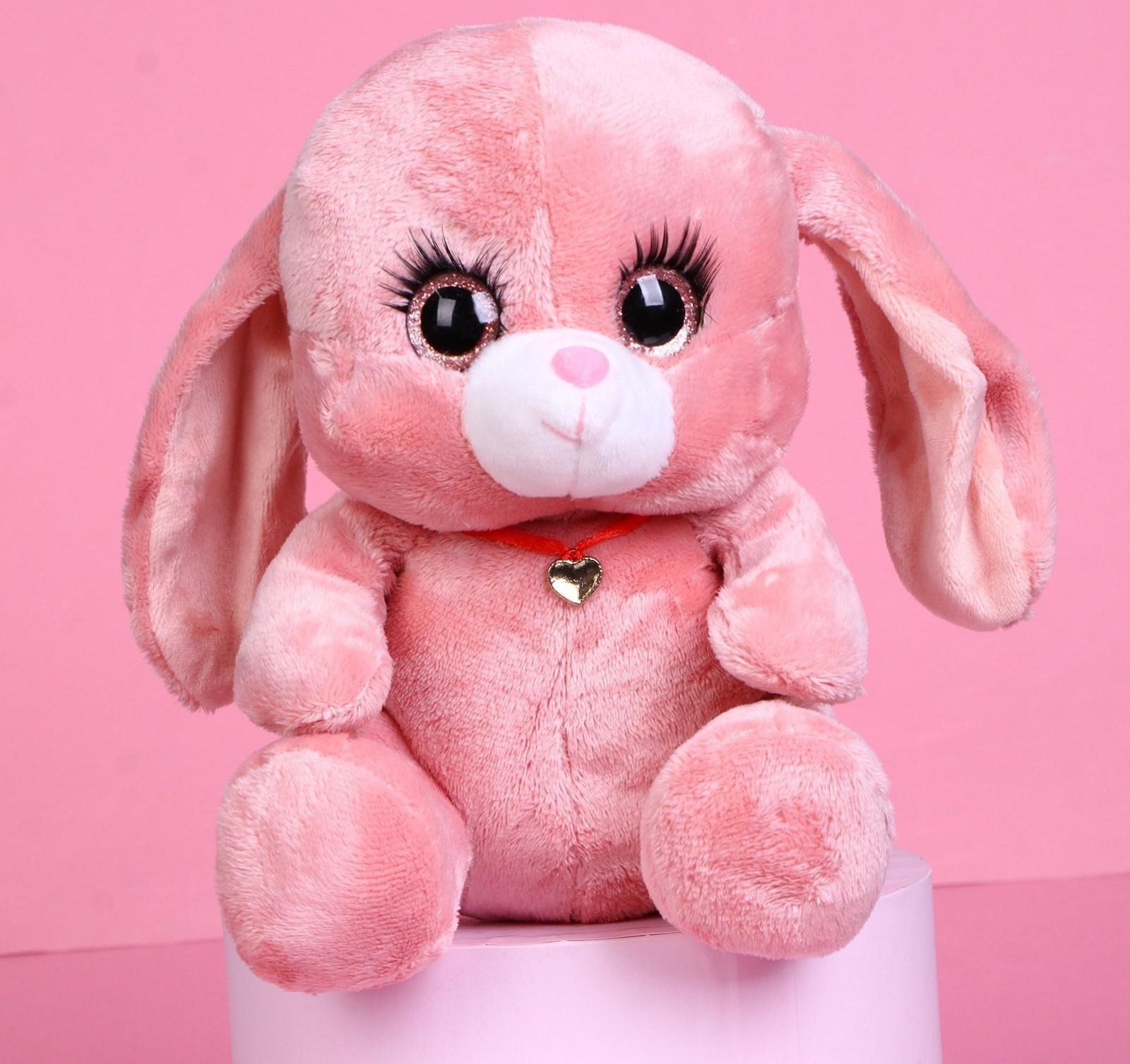 Мягкая игрушка «Зайка Ла-Пу-Ля», цвет розовый, 20 см