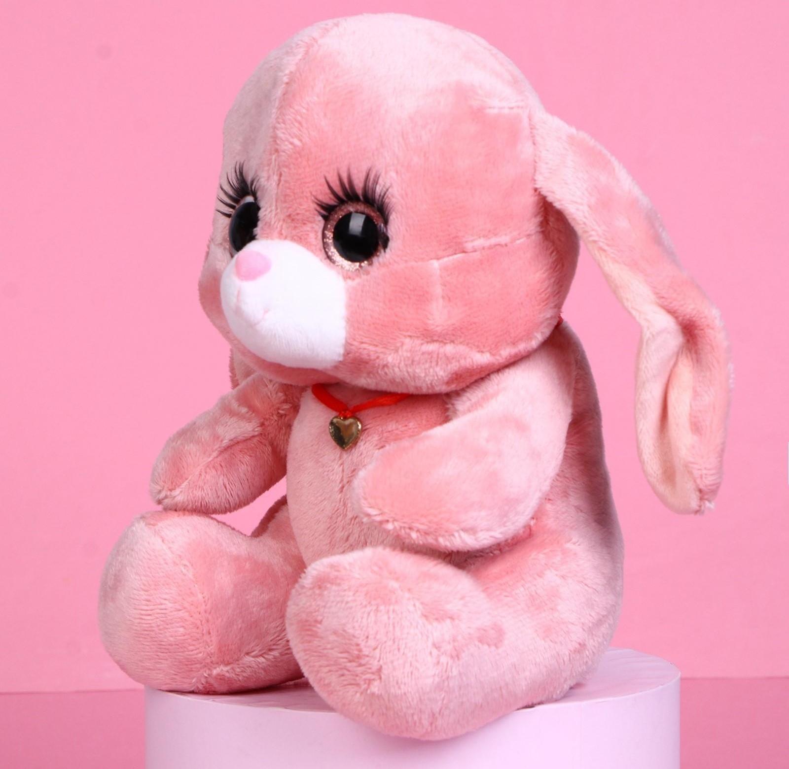 Мягкая игрушка «Зайка Ла-Пу-Ля», цвет розовый, 20 см