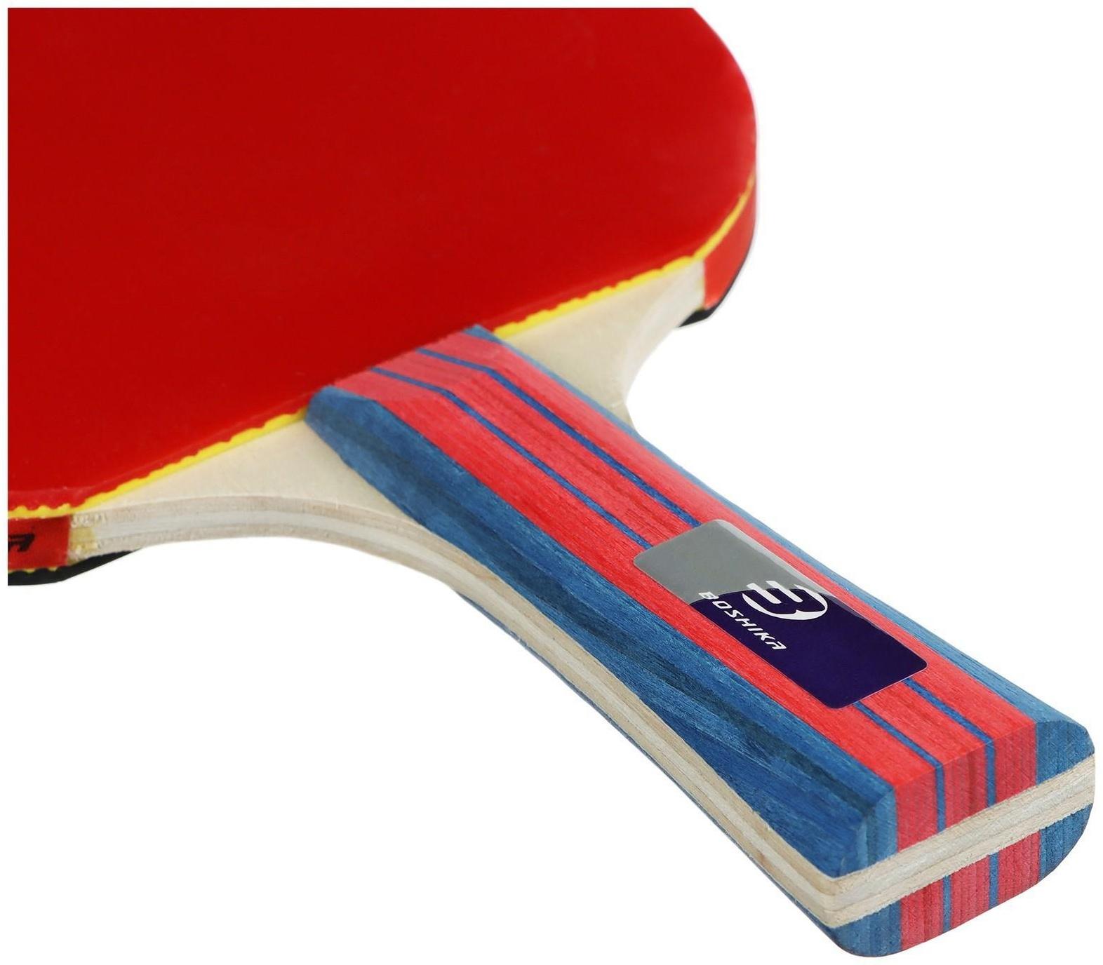 Ракетка для настольного тенниса BOSHIKA Control 9, для начинающих, губка 1,8 мм, коническая ручка