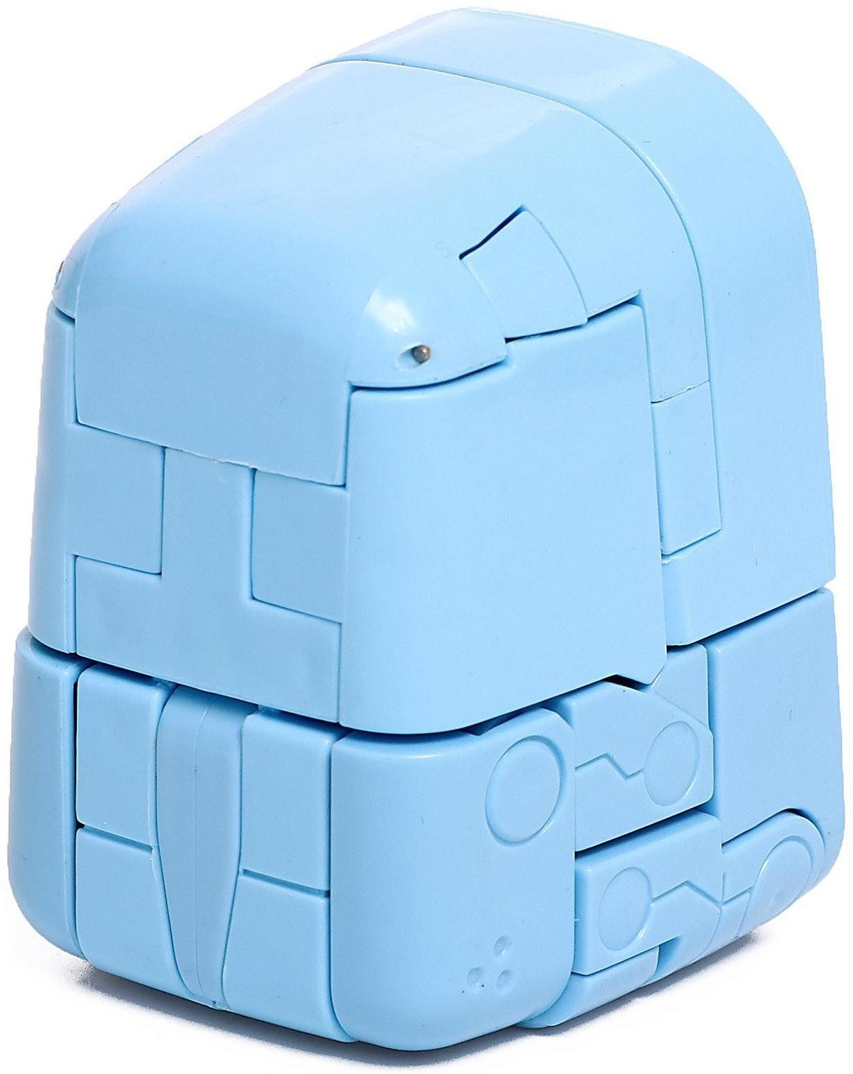 Робот-часы «Щенок», трансформируется в будильник, работает от батареек, цвет голубой