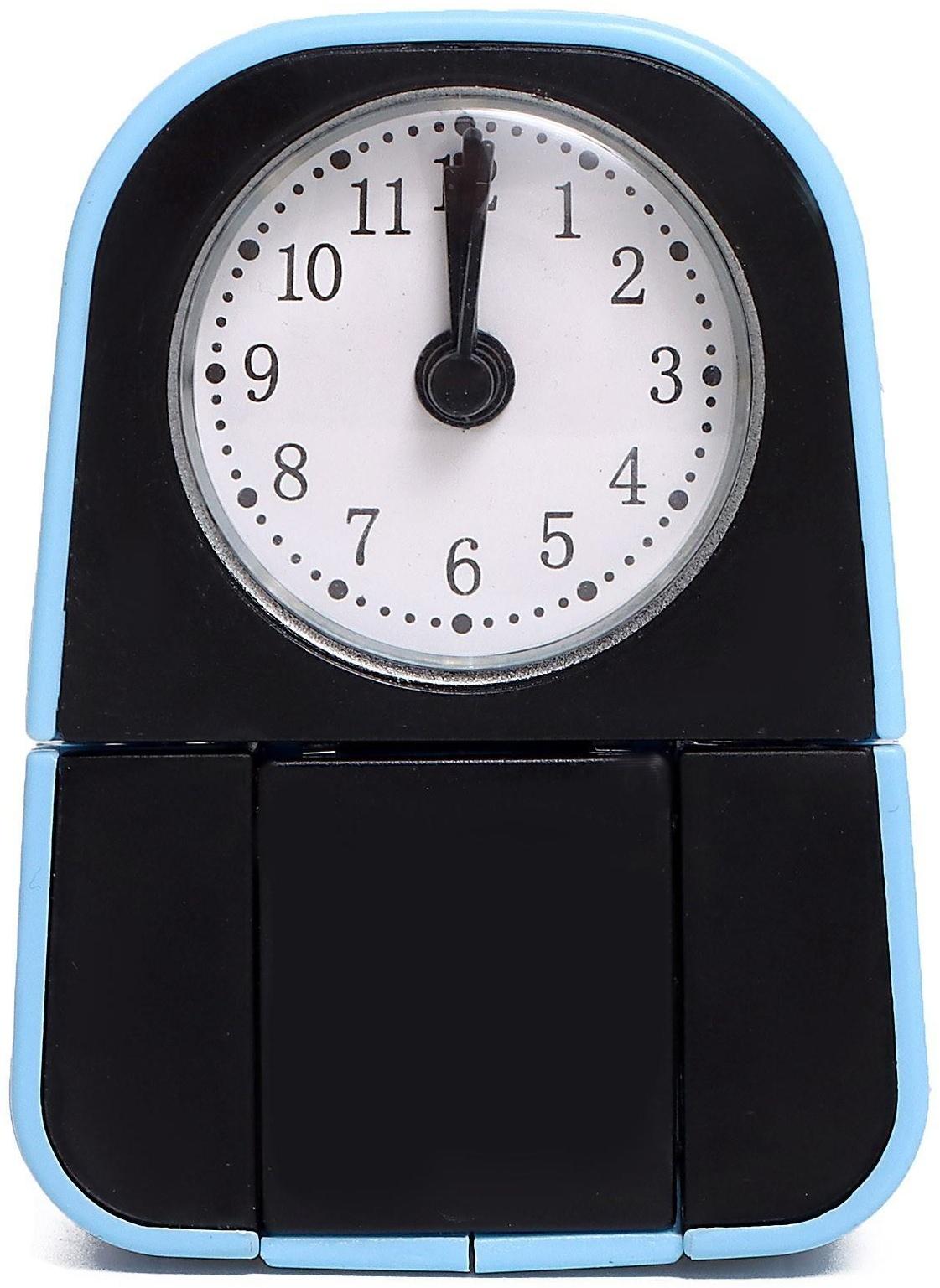 Робот-часы «Щенок», трансформируется в будильник, работает от батареек, цвет голубой