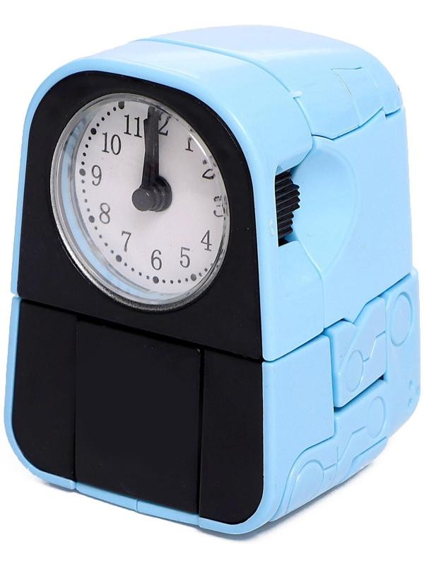 Робот-часы «Щенок», трансформируется в будильник, работает от батареек, цвет голубой
