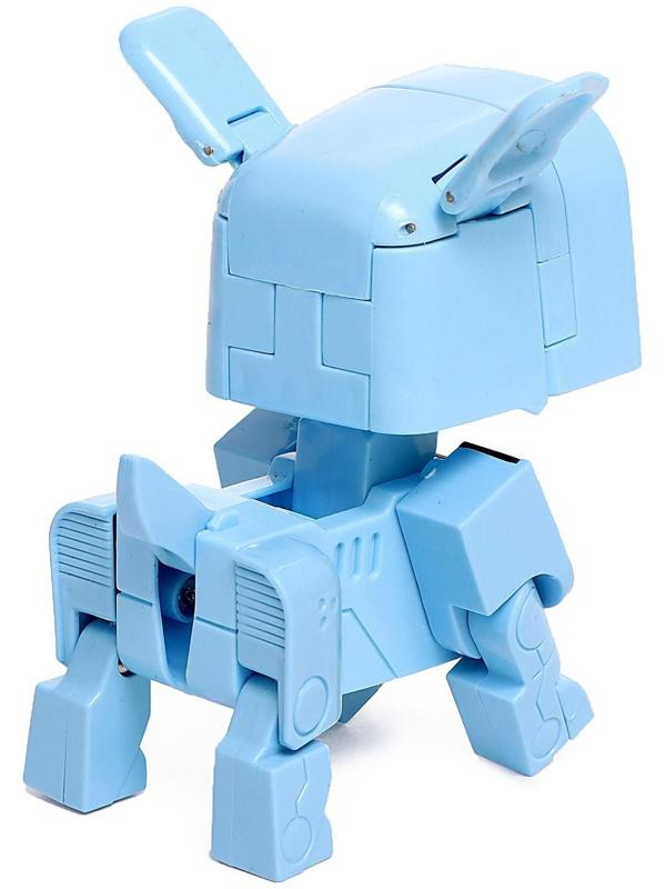 Робот-часы «Щенок», трансформируется в будильник, работает от батареек, цвет голубой