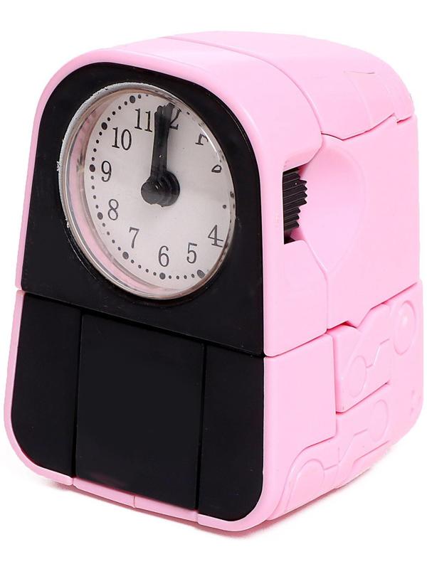 Робот-часы «Щенок», трансформируется в будильник, работает от батареек, цвет розовый