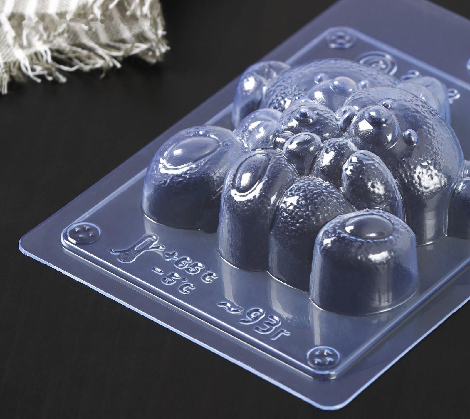 Форма для шоколада «Объятия мишек», 7,5×8,2×2,9 см, цвет прозрачный