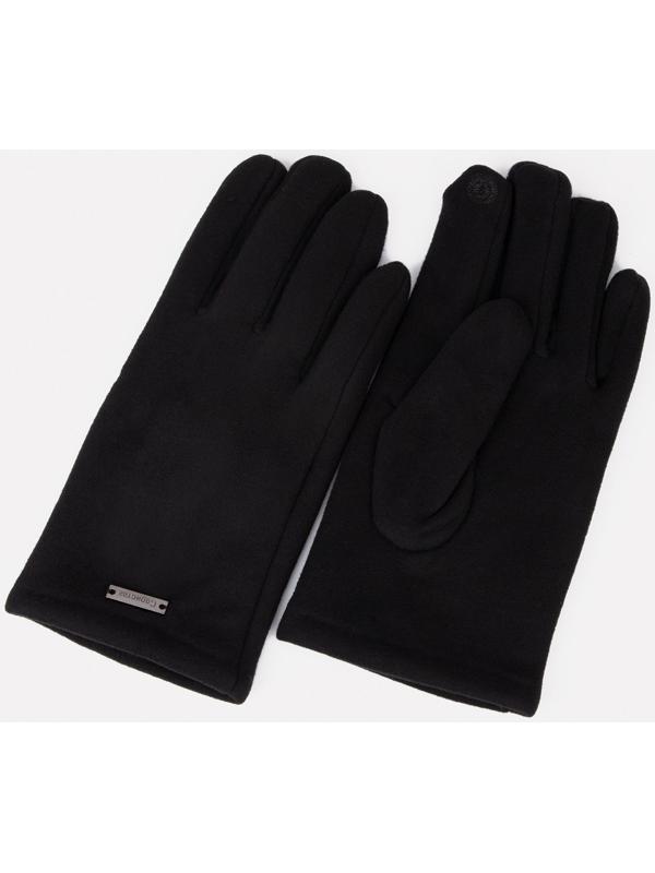 Перчатки мужские, безразмерные, без утеплителя, цвет чёрный