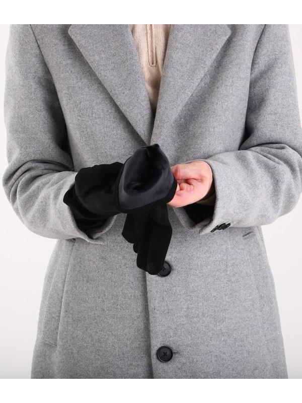 Перчатки мужские, безразмерные, без утеплителя, цвет чёрный