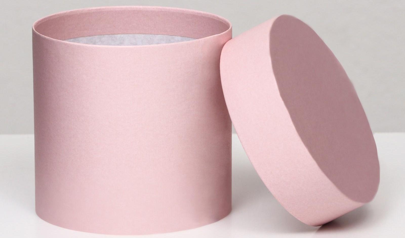 Шляпная коробка розовая, 10 х 10 см