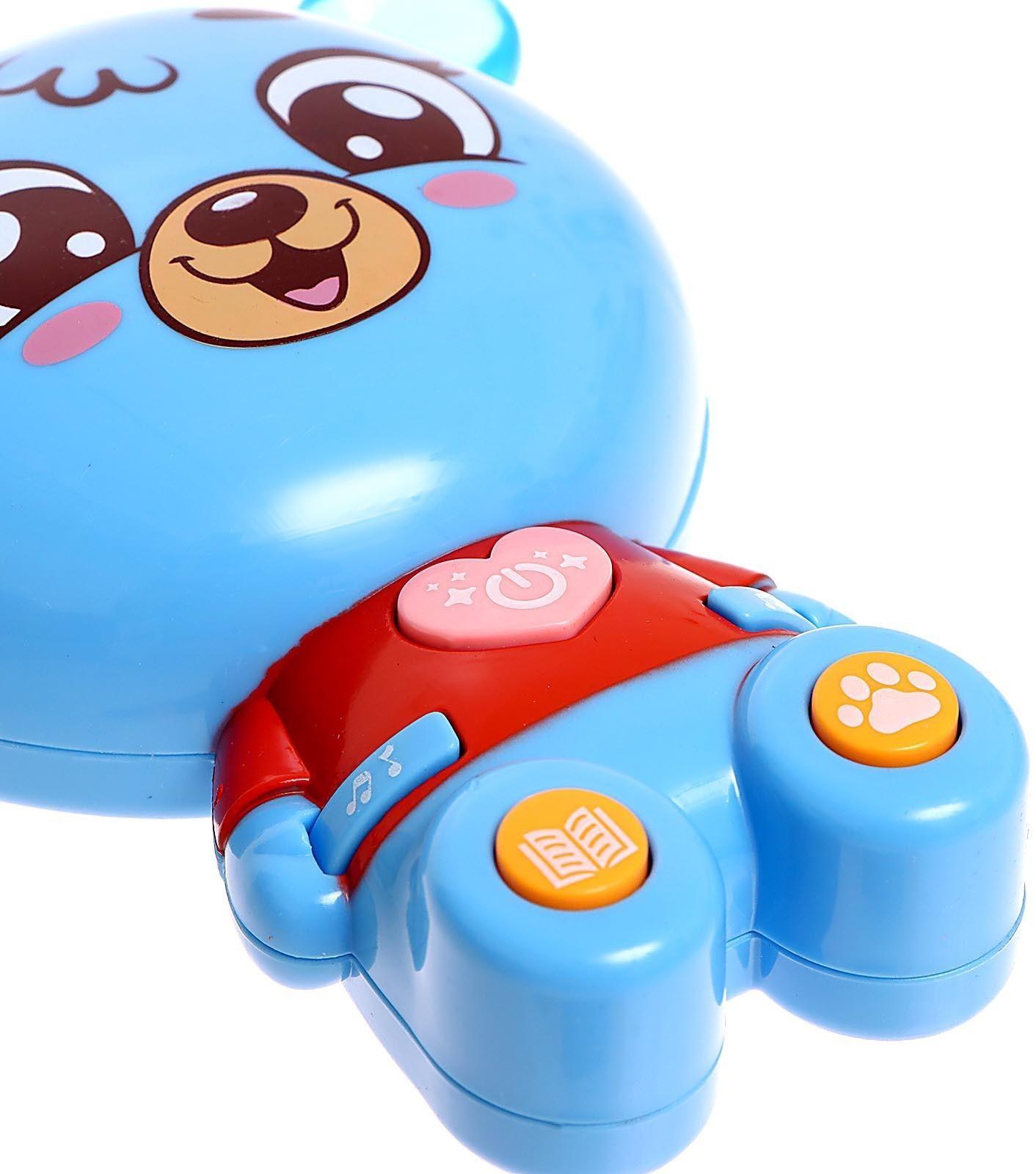 Музыкальная игрушка «Любимые зверята: Мишутка», звук, свет, цвет голубой