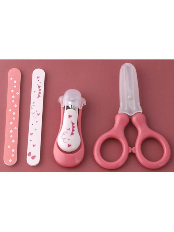 Детский маникюрный набор (ножницы, книпсер, пилочки), цвет красный