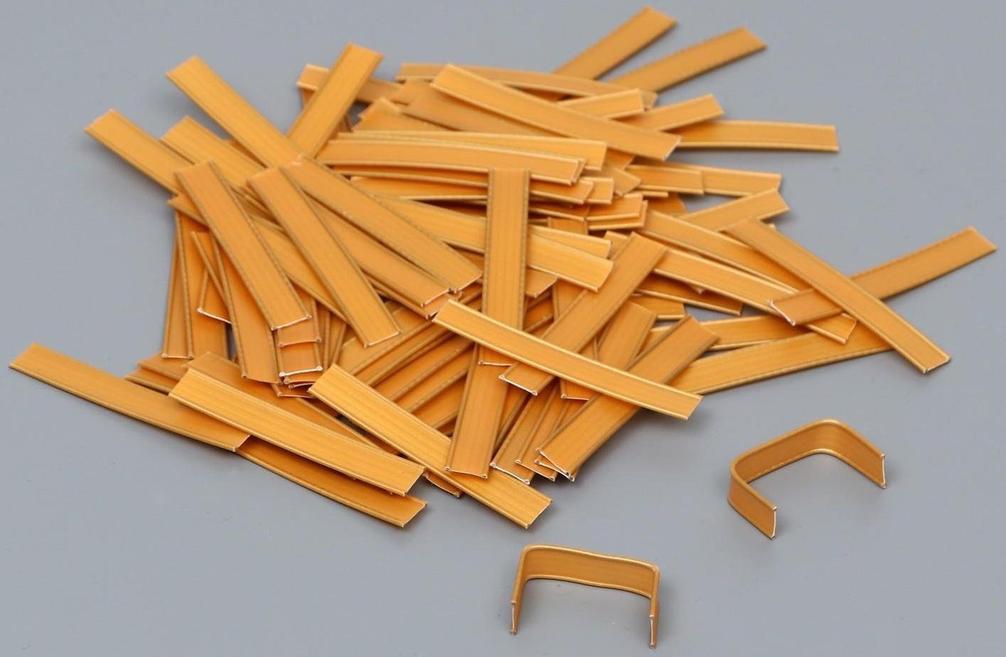 Клип-лента в нарезке, золотая, 5 см / 100 шт.