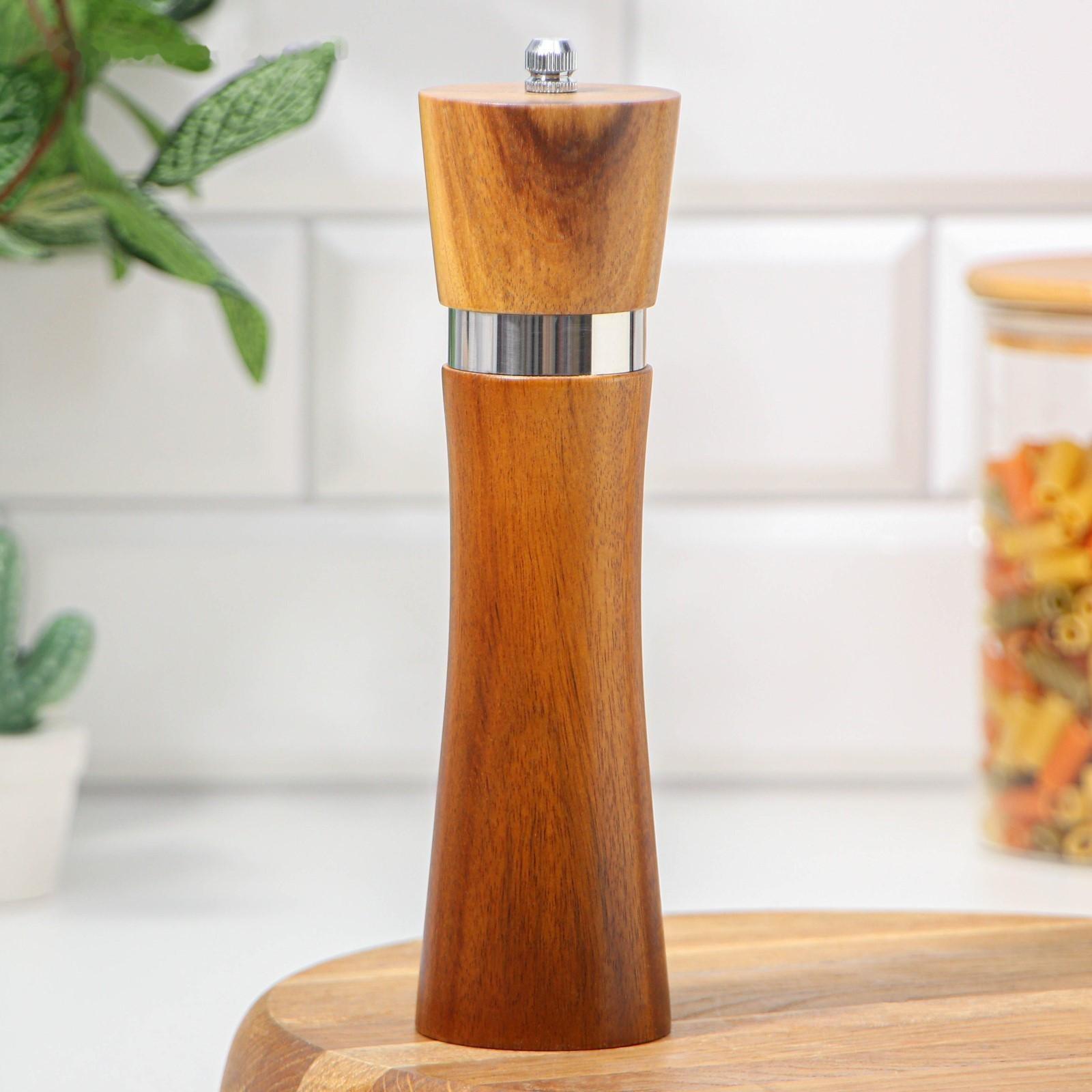 Мельница для специй Magistro Wooden, 5,5×21 см, керамический механизм