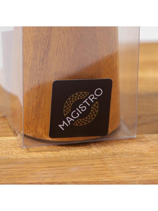 Мельница для специй Magistro Wooden, 5,5×26,5 см, керамический механизм