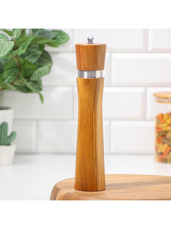 Мельница для специй Magistro Wooden, 5,5×26,5 см, керамический механизм
