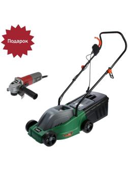 Газонокосилка электрическая Oasis GE-110, 1100 Вт, шир./выс. 320/25-55 мм + ПОДАРОК