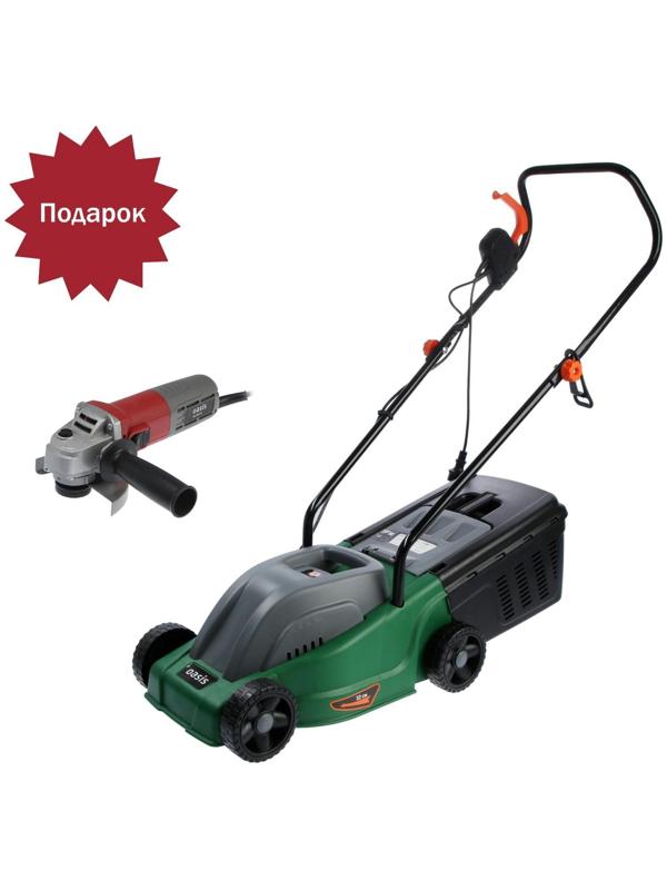 Газонокосилка электрическая Oasis GE-110, 1100 Вт, шир./выс. 320/25-55 мм + ПОДАРОК