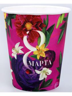 Стакан бумажный «С 8 марта», 250 мл
