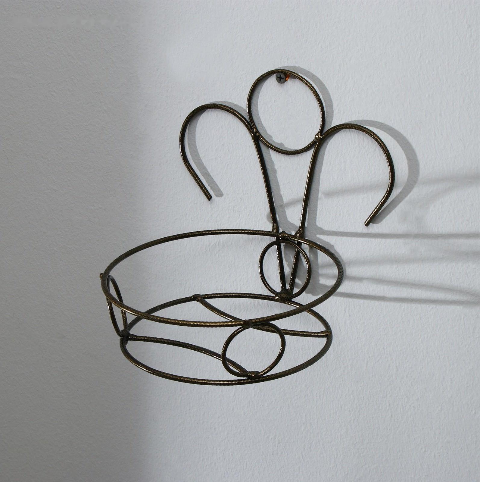 Подвес для кашпо, настенный, на 1 горшок, d = 15 см, бронзовый