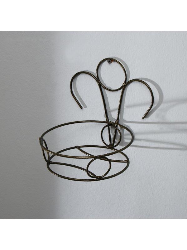 Подвес для кашпо, настенный, на 1 горшок, d = 15 см, бронзовый