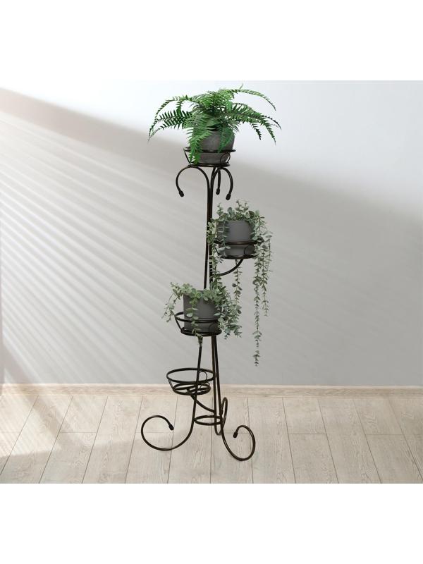 Подставка для цветов, напольная, на 4 горшка, d = 13 см, бронзовая, «Маркиз»