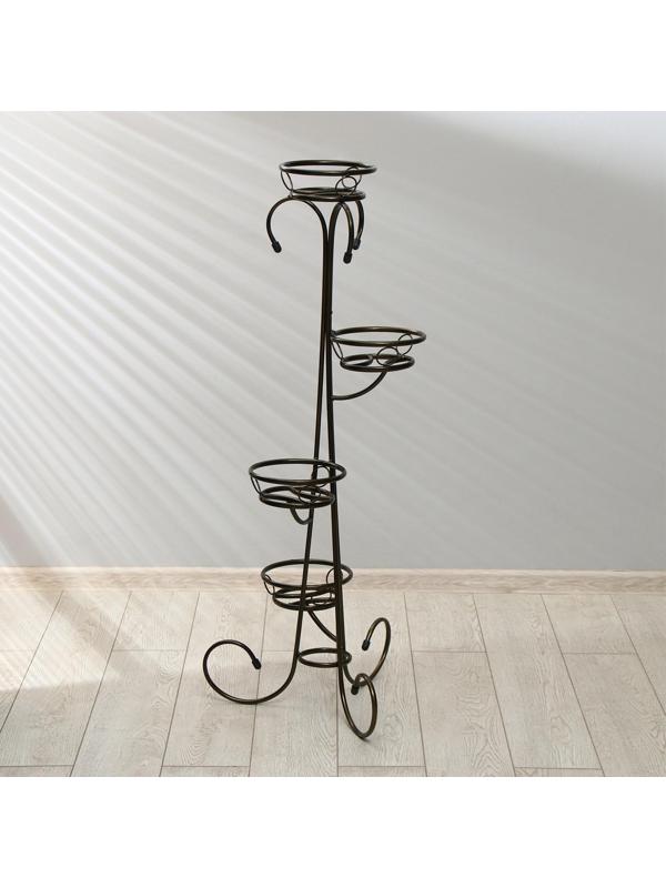 Подставка для цветов, напольная, на 4 горшка, d = 13 см, бронзовая, «Маркиз»