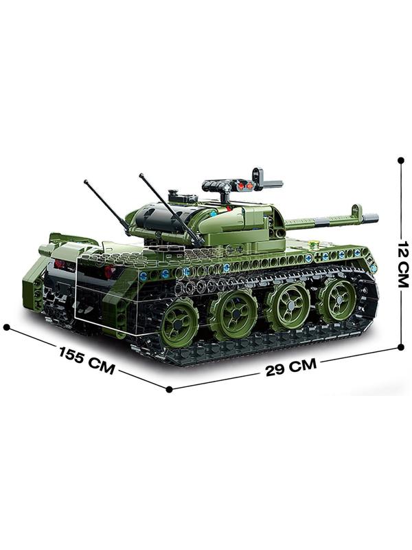 Конструктор радиоуправляемый Qman «Боевой танк» 54003, 418 деталей