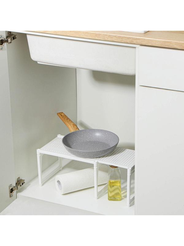 Подставка раздвижная «Лофт», 31×19,5×17 см, цвет белый