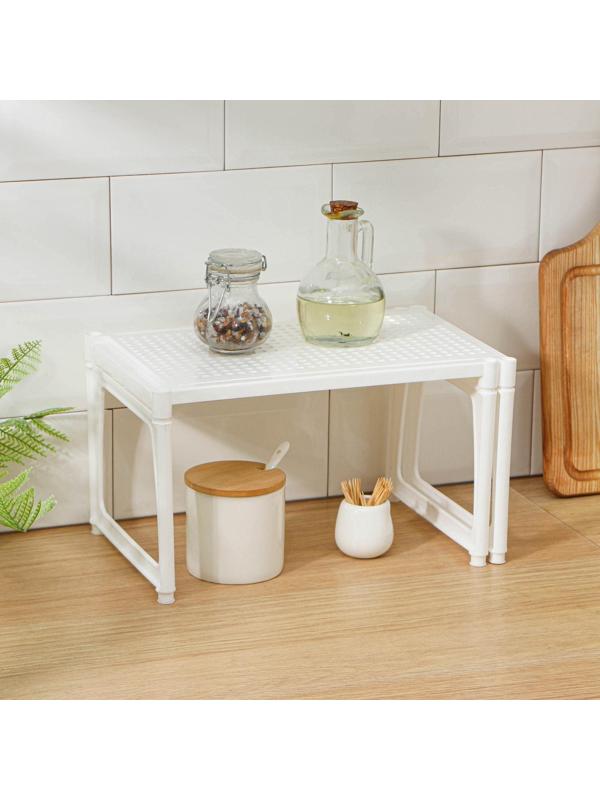 Подставка раздвижная «Лофт», 31×19,5×17 см, цвет белый