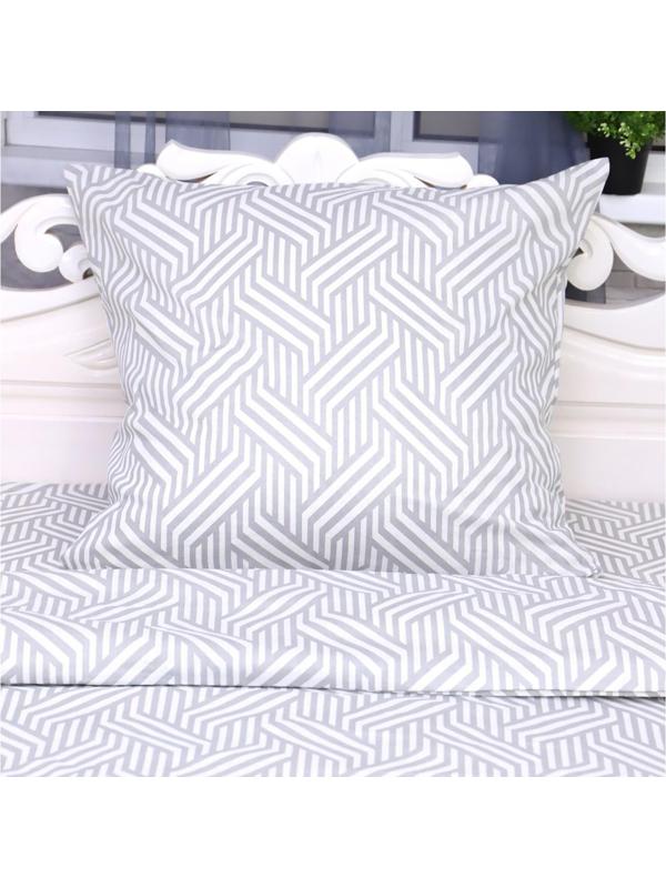 Постельное бельё 1,5сп Бесконечность, цвет серый, 150х210см, 150х210см, 70х70 см, бязь, 120 г/м, хлопок 100%