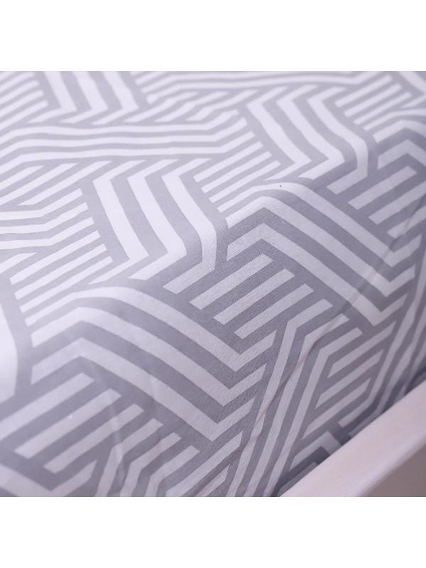 Постельное бельё 1,5сп Бесконечность, цвет серый, 150х210см, 150х210см, 70х70 см, бязь, 120 г/м, хлопок 100%