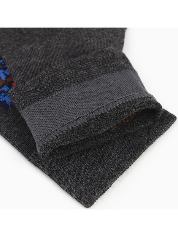 Носки мужские, цвет серый/мишка, размер 44-45