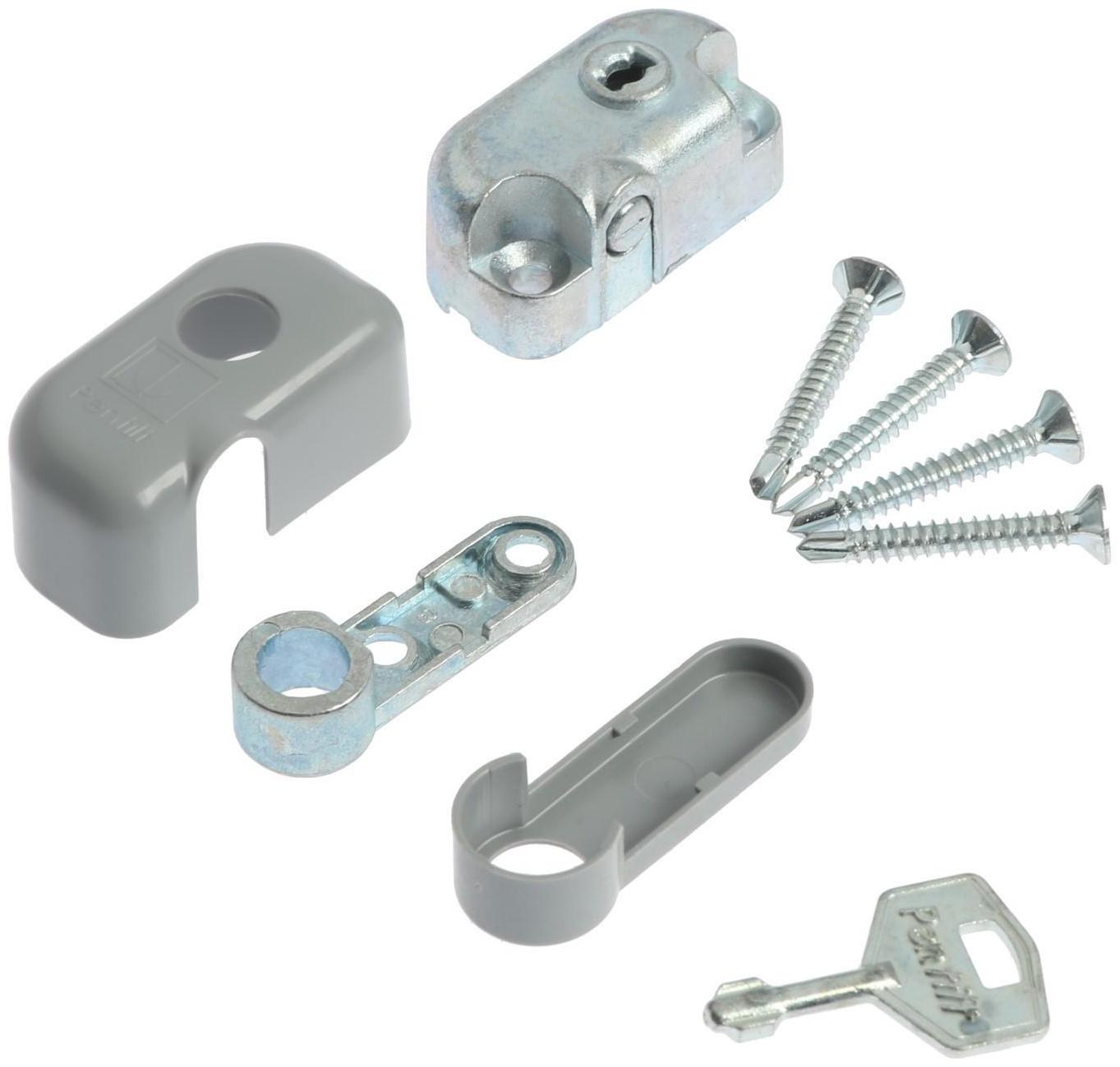 Замок блокирующий для окон Pentilt, с ключом, серый