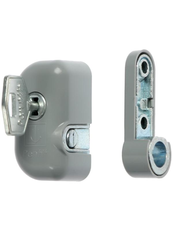 Замок блокирующий для окон Pentilt, с ключом, серый