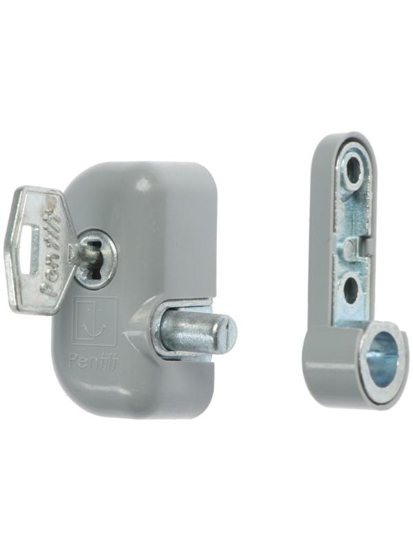 Замок блокирующий для окон Pentilt, с ключом, серый