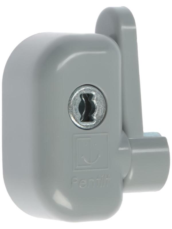 Замок блокирующий для окон Pentilt, с ключом, серый